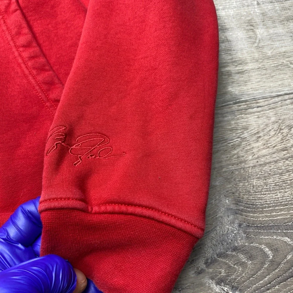 Jordan Full Zip Hoodie Mens Small Red Jumpman Logo Fleece Activewear